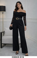 Conjunto Bardot negro frontal