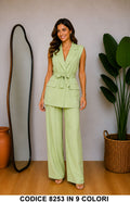Conjunto elegante verde manzana