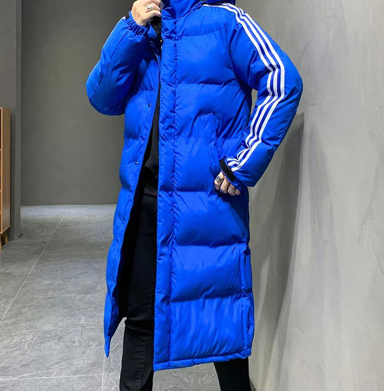 Magnus abrigo con capucha hombre azul