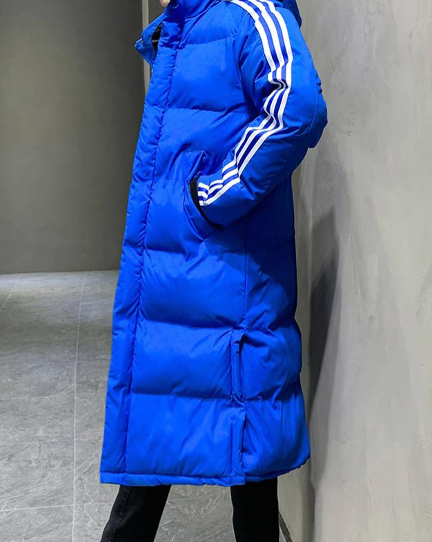 Magnus abrigo con capucha hombre azul