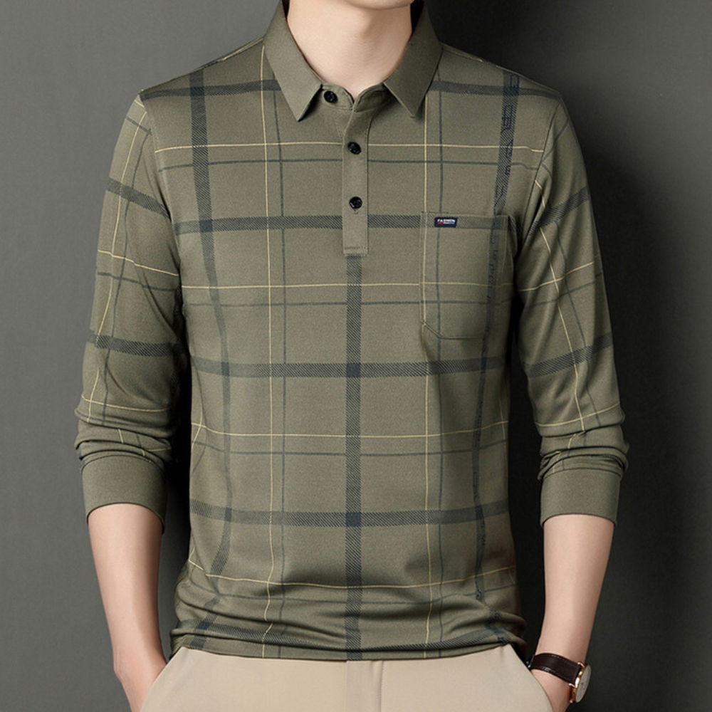 Timot camiseta a cuadros hombre verde