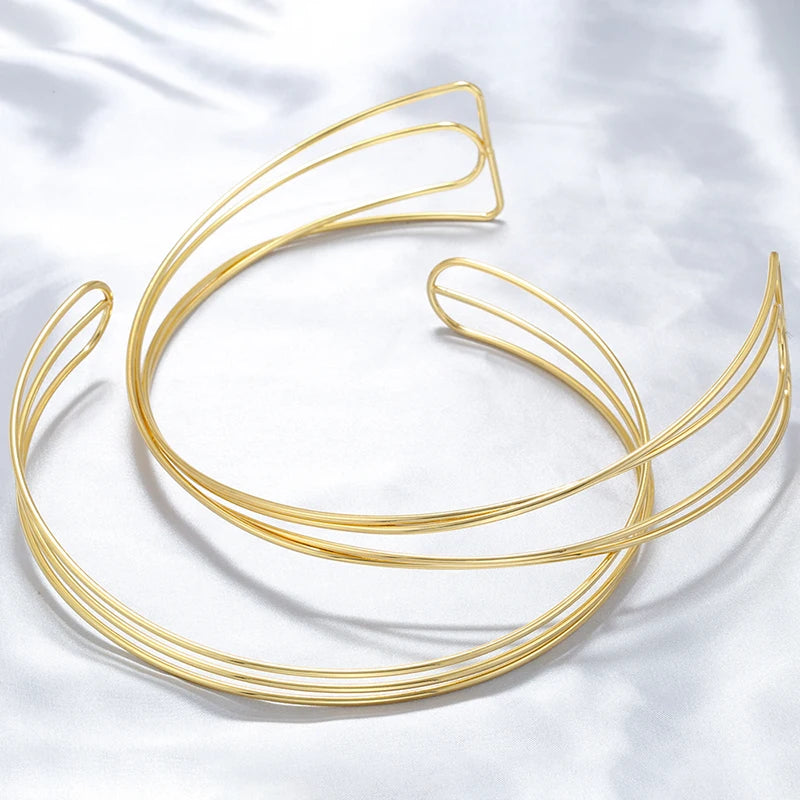 Gala | Set Collar Geométrico Bañado en Oro