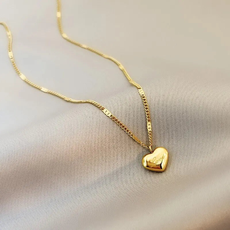 Amor | Collar Corazón Grabado