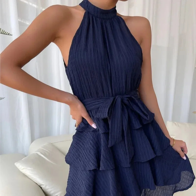 Rocío | Vestido Mini Halter Rojo