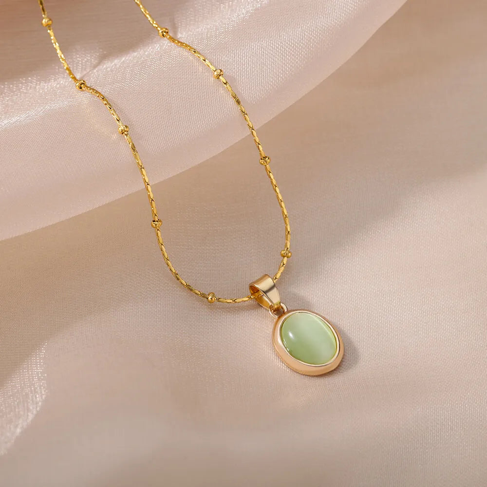 Iris | Collar Colgante Ópalo Ovalado