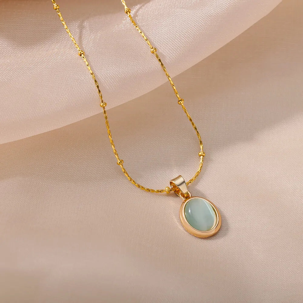 Iris | Collar Colgante Ópalo Ovalado