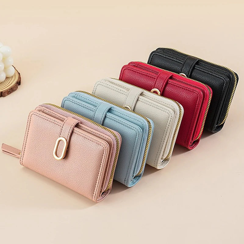 Coral | Cartera Lychee con Bolsillo de Monedas