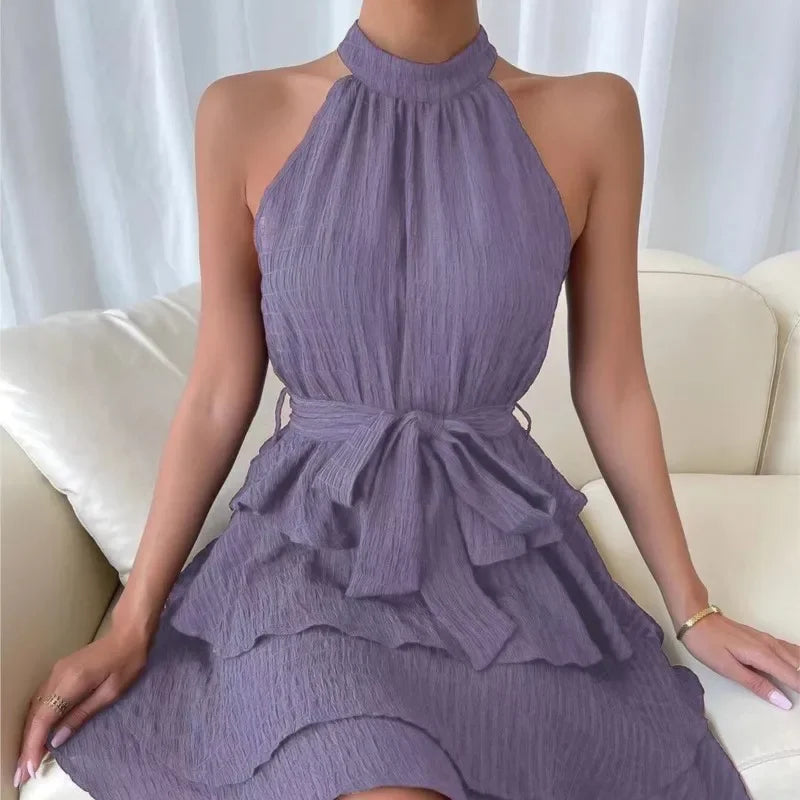 Rocío | Vestido Mini Halter Rojo