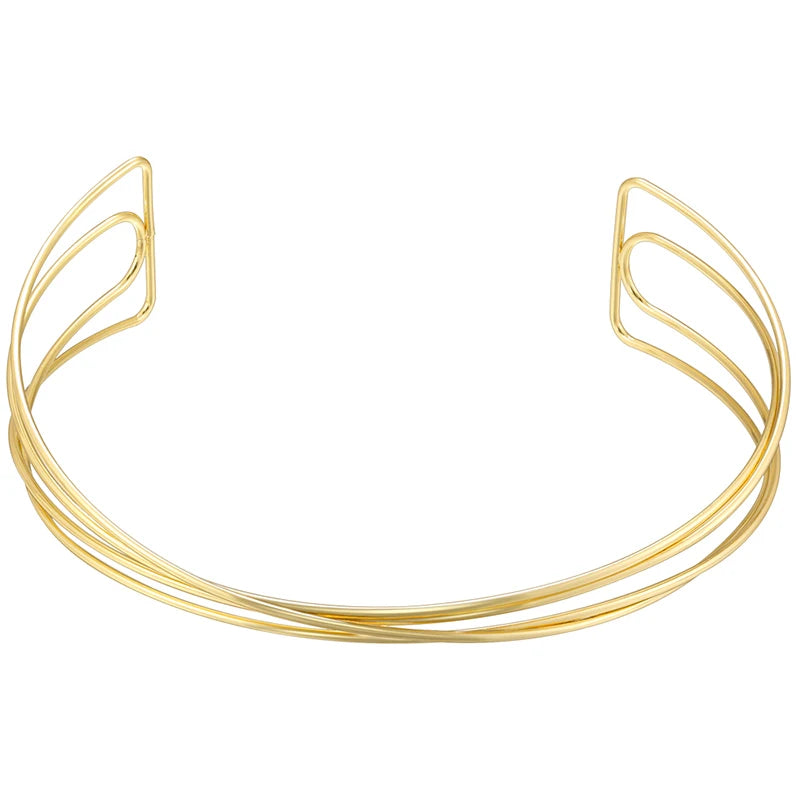 Gala | Set Collar Geométrico Bañado en Oro