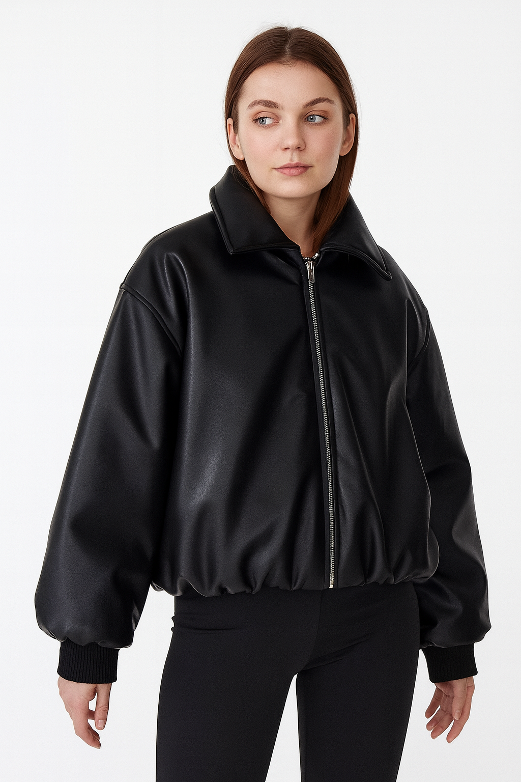 Celmara | Chaqueta bomber amplia efecto piel - imagen 1