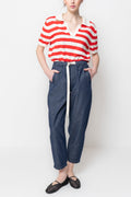 Pantalón denim con cordón