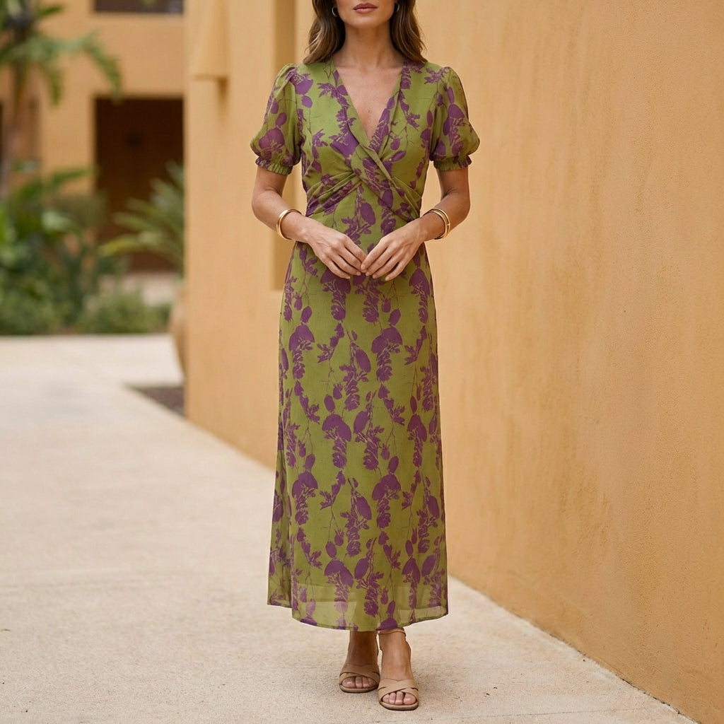 Grazia vestido maxi botánico