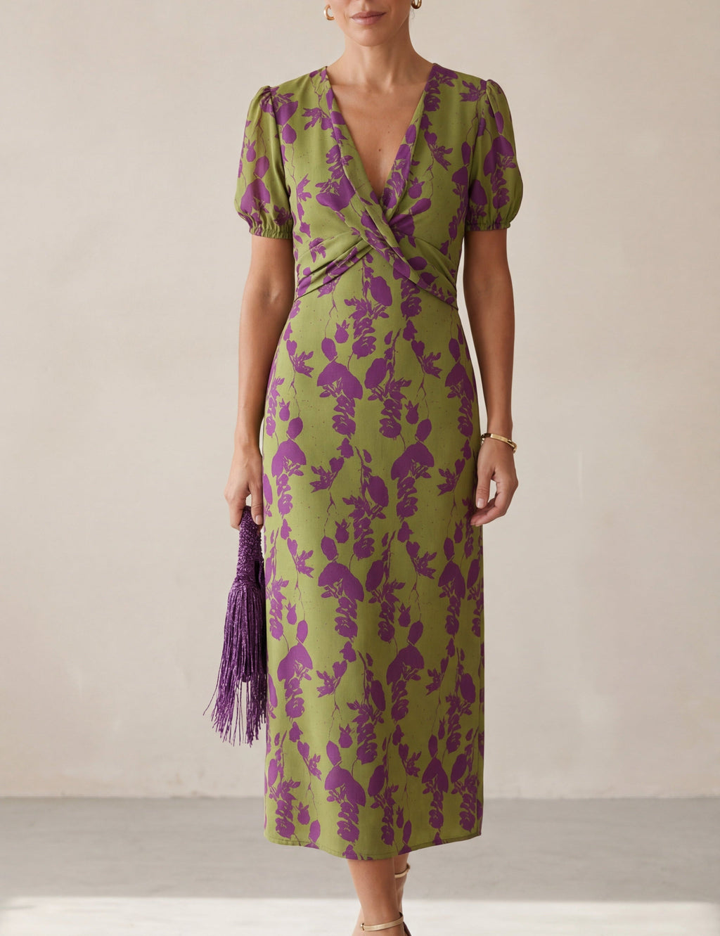 Grazia vestido botánico detalle