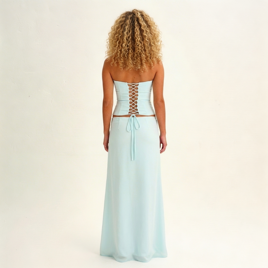 Ilvara | Conjunto strapless con falda maxi - imagen 2