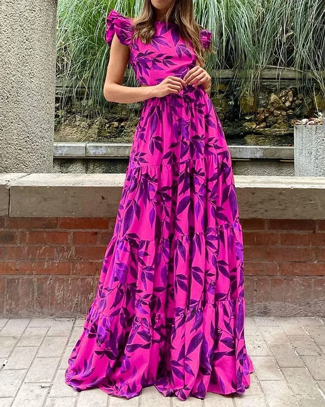 Leonor vestido floral morado