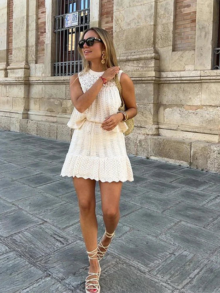 Lois | Conjunto de punto con top y falda - imagen 2