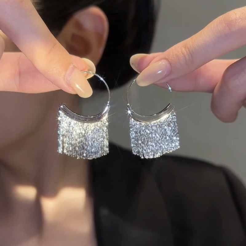 Lunavienne | Pendientes cascada con flecos - imagen 6