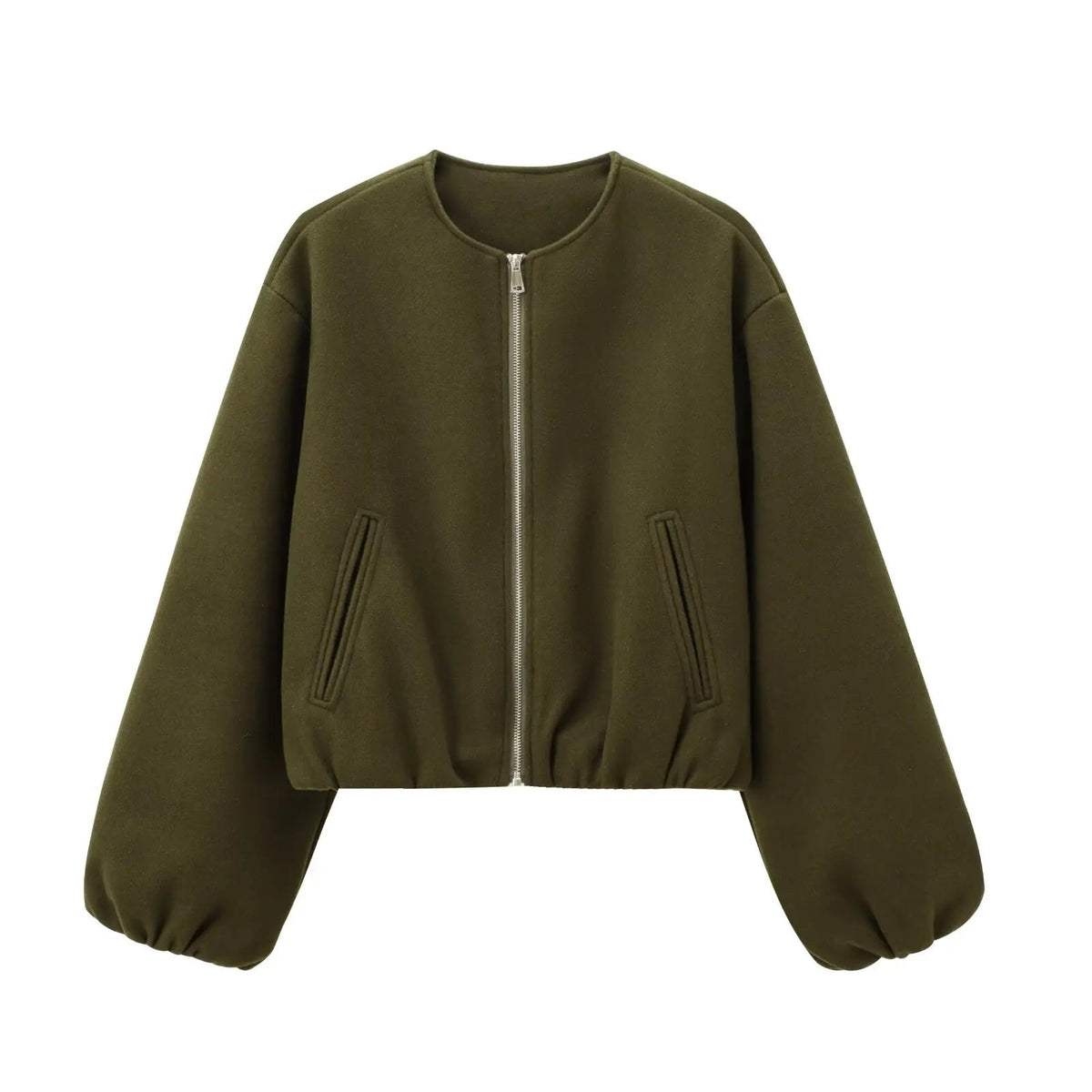 Lunvia | Chaqueta bomber corta con mangas globo - imagen 3