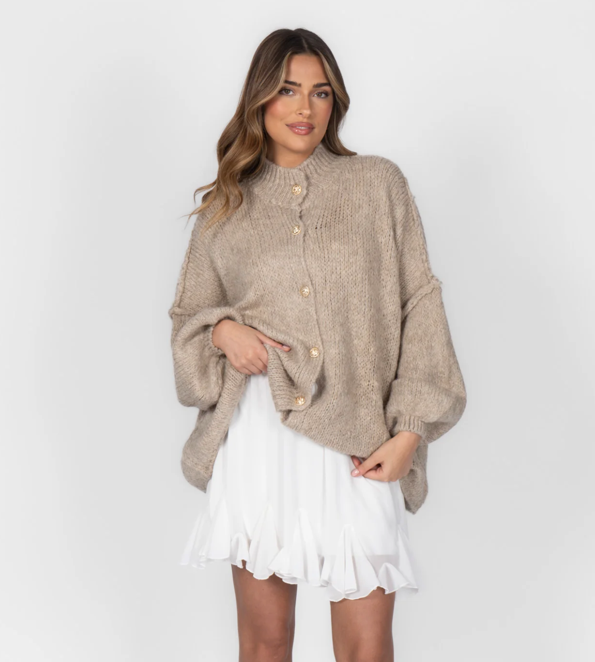 CozyGlam — cárdigan marrón