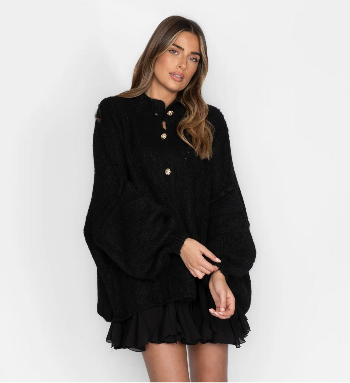 CozyGlam — cárdigan negro