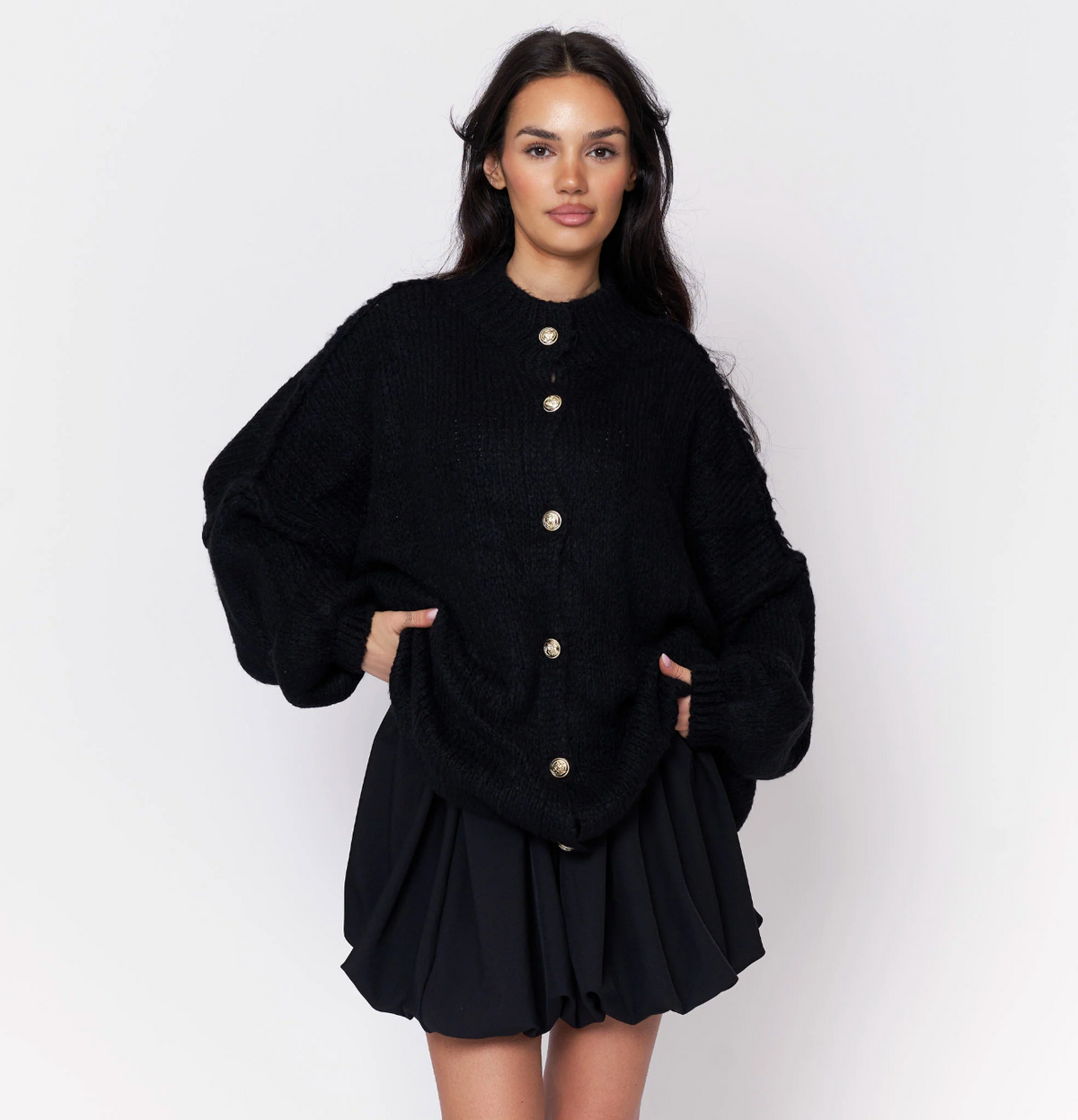 CozyGlam — cárdigan negro