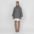 Nora jersey oversize gris - vista frontal