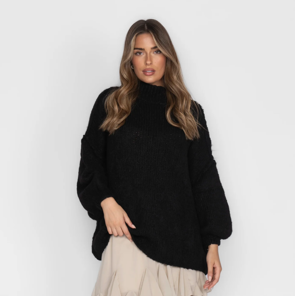 Nora jersey oversize negro - segunda vista