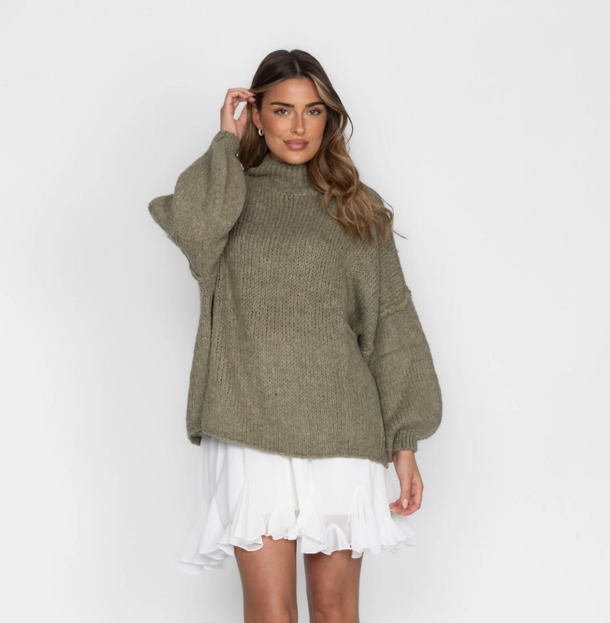 Nora jersey oversize verde - segunda vista