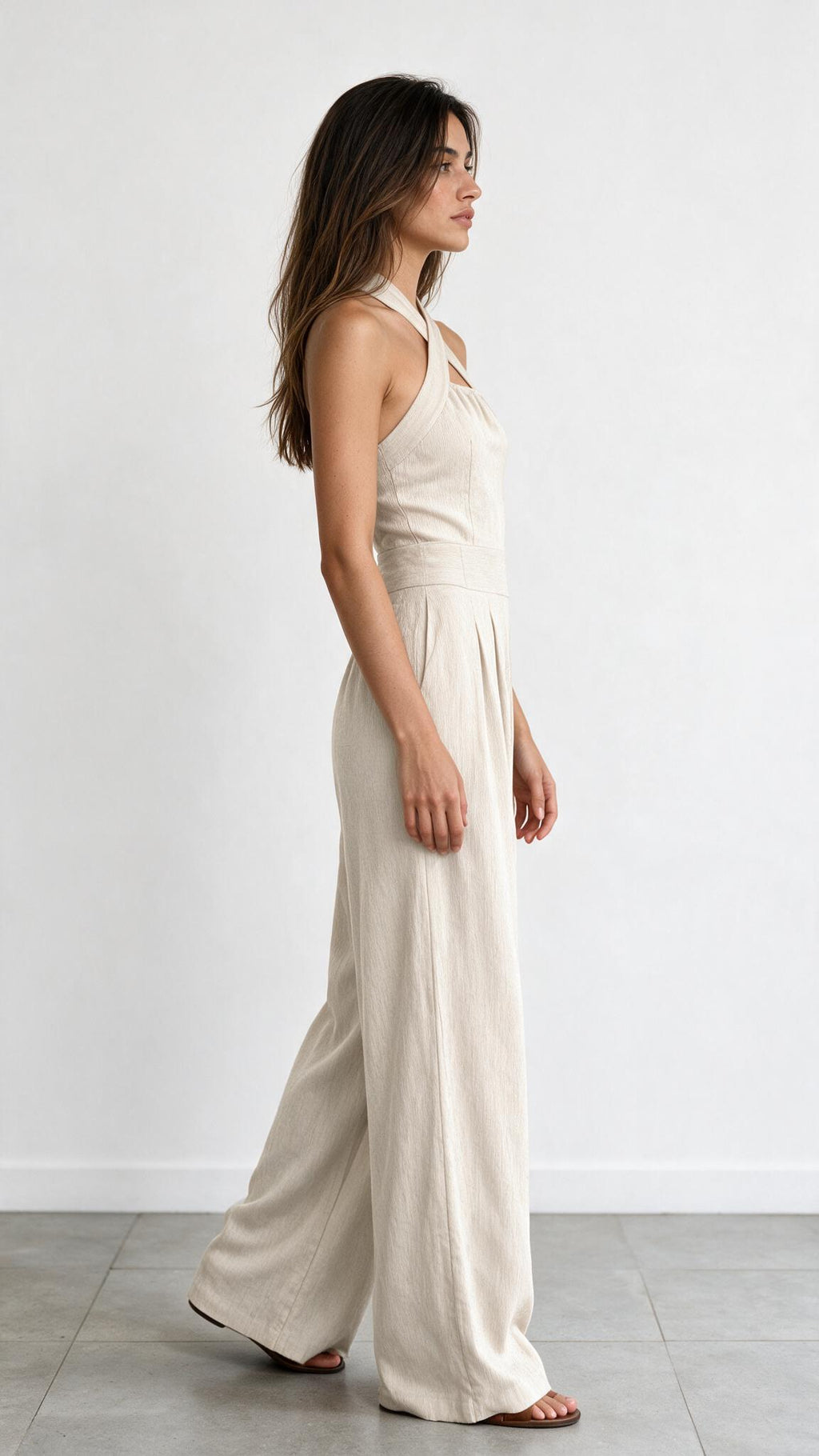 Paula - mono beige, vista lateral