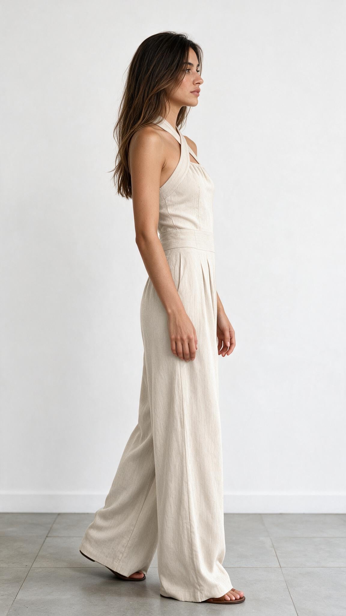 Paula - mono beige, vista lateral