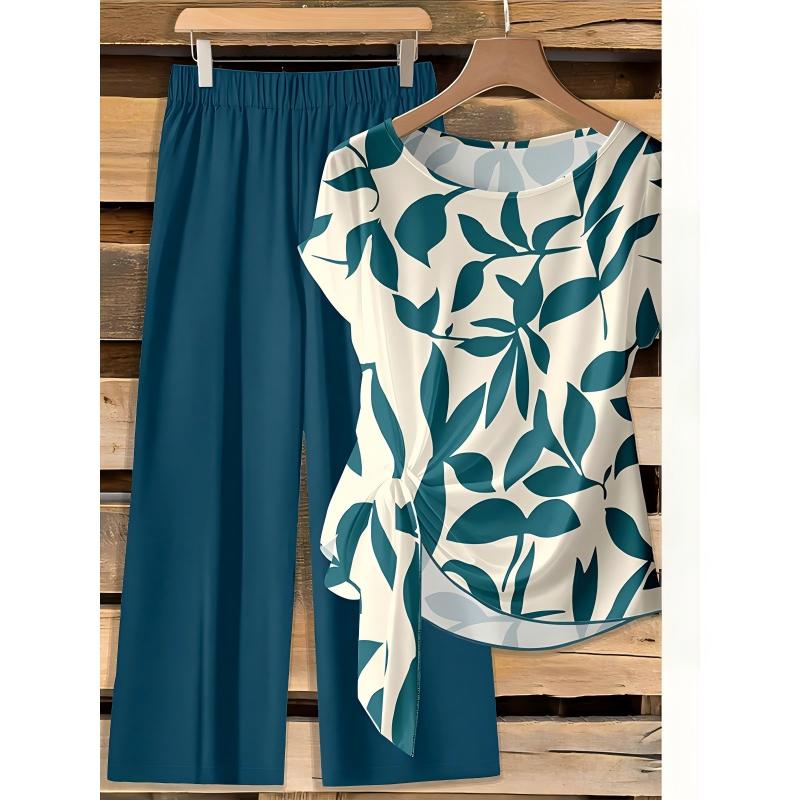 Rivana | Conjunto con top anudado y pantalón ancho - imagen 2