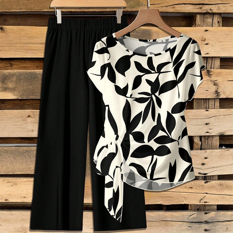 Rivana | Conjunto con top anudado y pantalón ancho - imagen 3