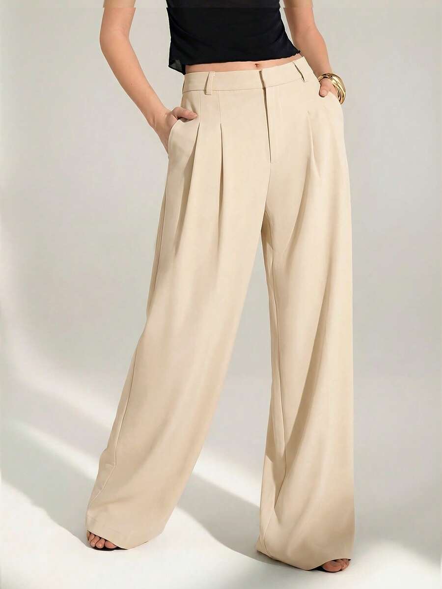 Vega pantalón palazzo Beis/Caqui 4