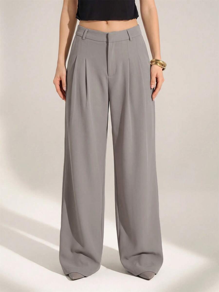 Vega pantalón palazzo Gris 4