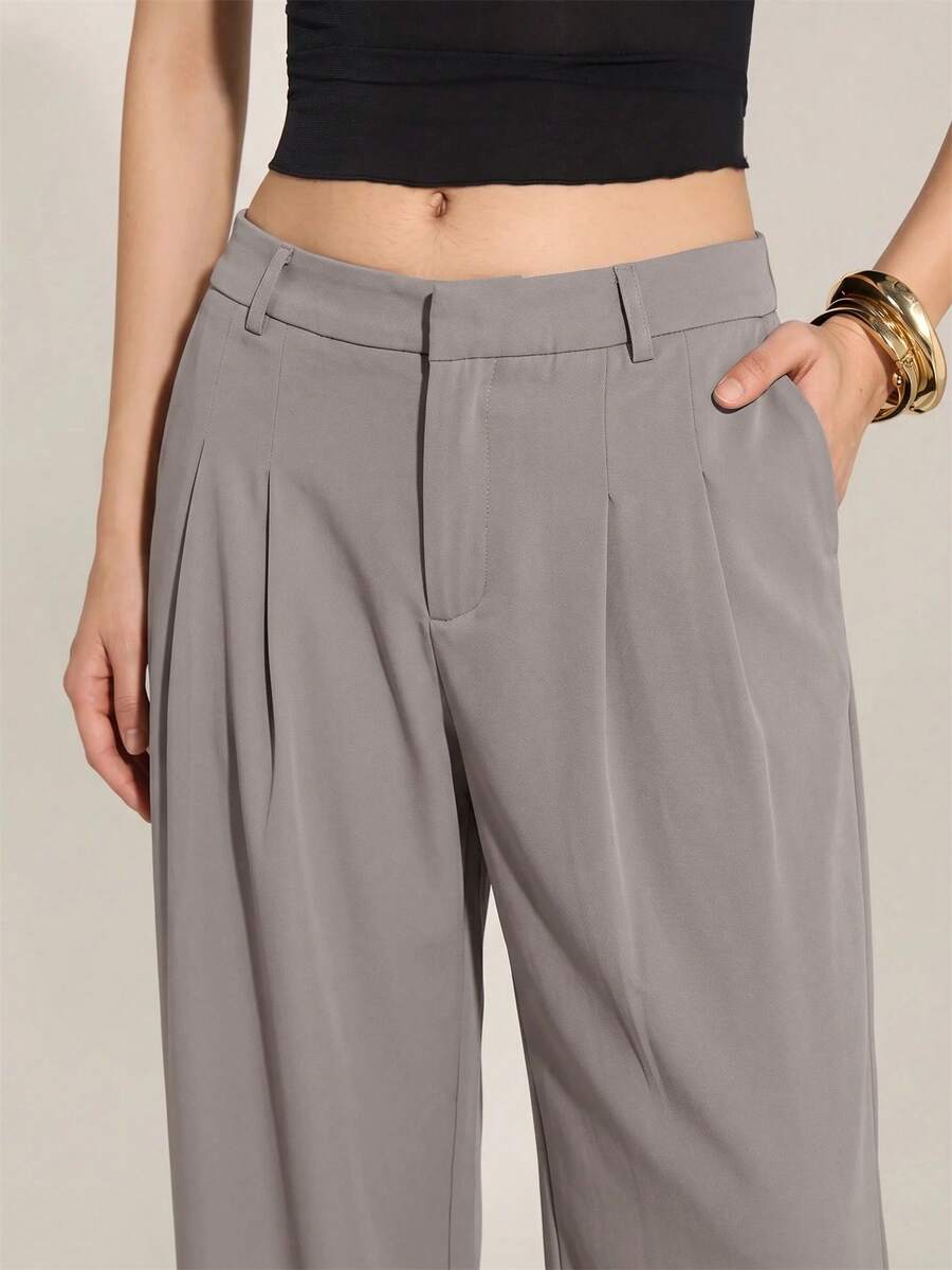 Vega pantalón palazzo Gris 8