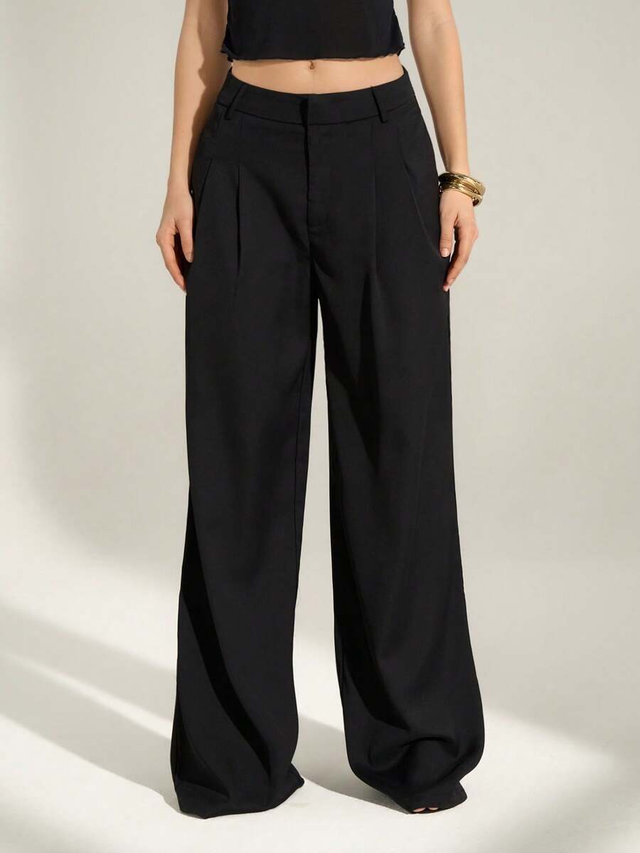Vega pantalón palazzo Negro 3