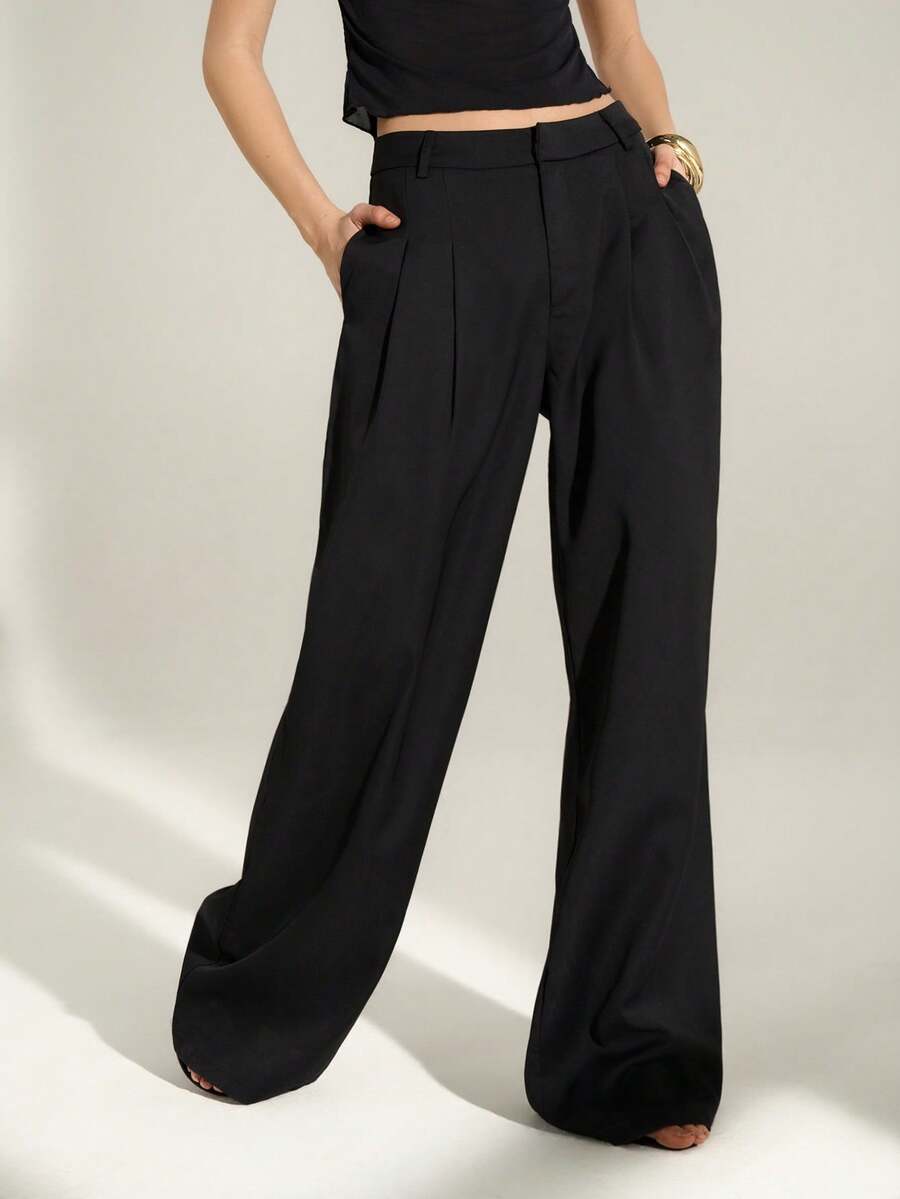 Vega pantalón palazzo Negro 4