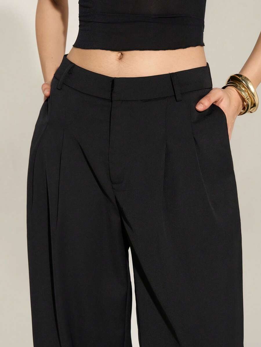 Vega pantalón palazzo Negro 7