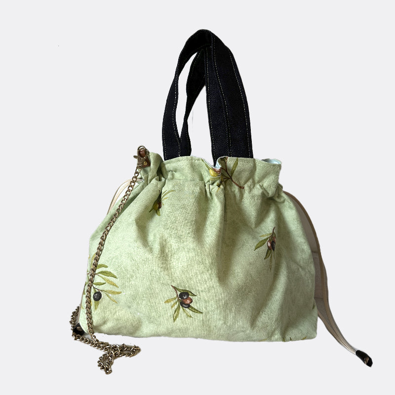 Olivia | Bolso Bombonera Estampado de Olivos